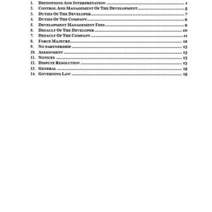 Development Agreement | Netsheria business development legal documents in Kenya