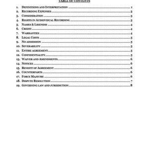 Music Video Production Services Agreement | Netsheria LLP Music video contracts