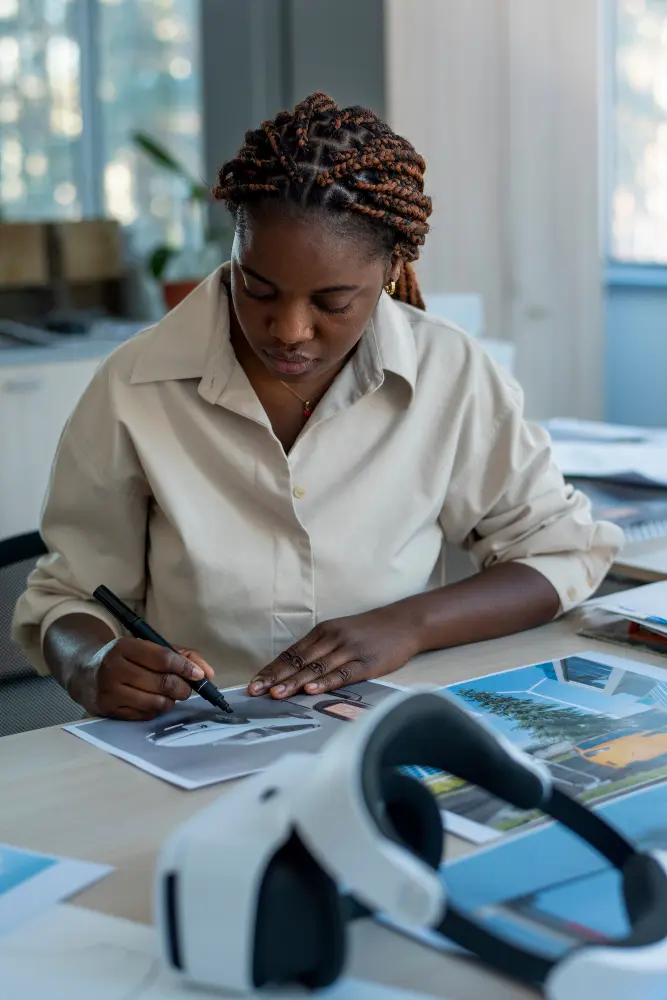 African descent Lady drawing art